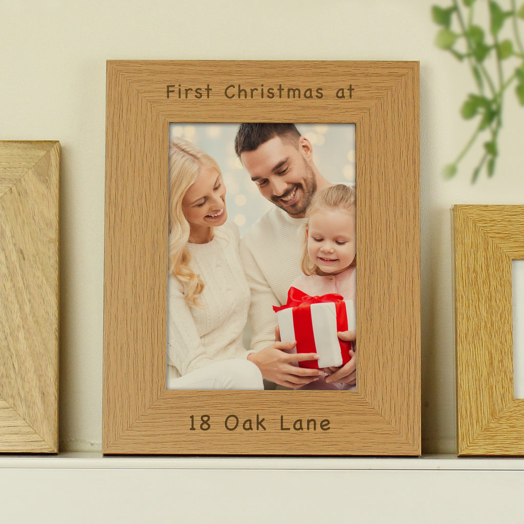 Personalised 5x7 Oak Finish Photo Frame - Picture Frame - Inspired Creative Gifts