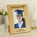 Personalised Graduation 6x4 Oak Finish Photo Frame | Photo Frames, Albums and Guestbooks | Inspired Creative Gifts