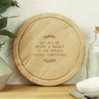 Personalised Wreath Chopping Board for Christmas
