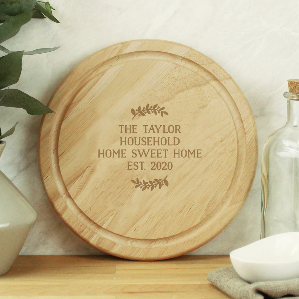 Personalised Wreath Chopping Board for Christmas