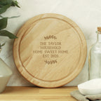 Personalised Wreath Chopping Board for Christmas