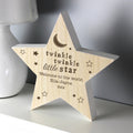 Personalised Twinkle Twinkle Rustic Wooden Star Decoration | Christmas Gift