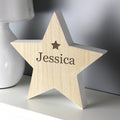 Personalised Any Name Rustic Wooden Star Decoration | Christmas Gift