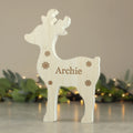 Personalised Any Name Rustic Wooden Reindeer Decoration |  | Inspired Creative Gifts