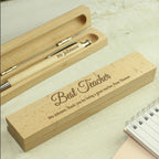 Personalised Any Message Wooden Pen & Box | Stationery & Pens | Mother's Day Gift