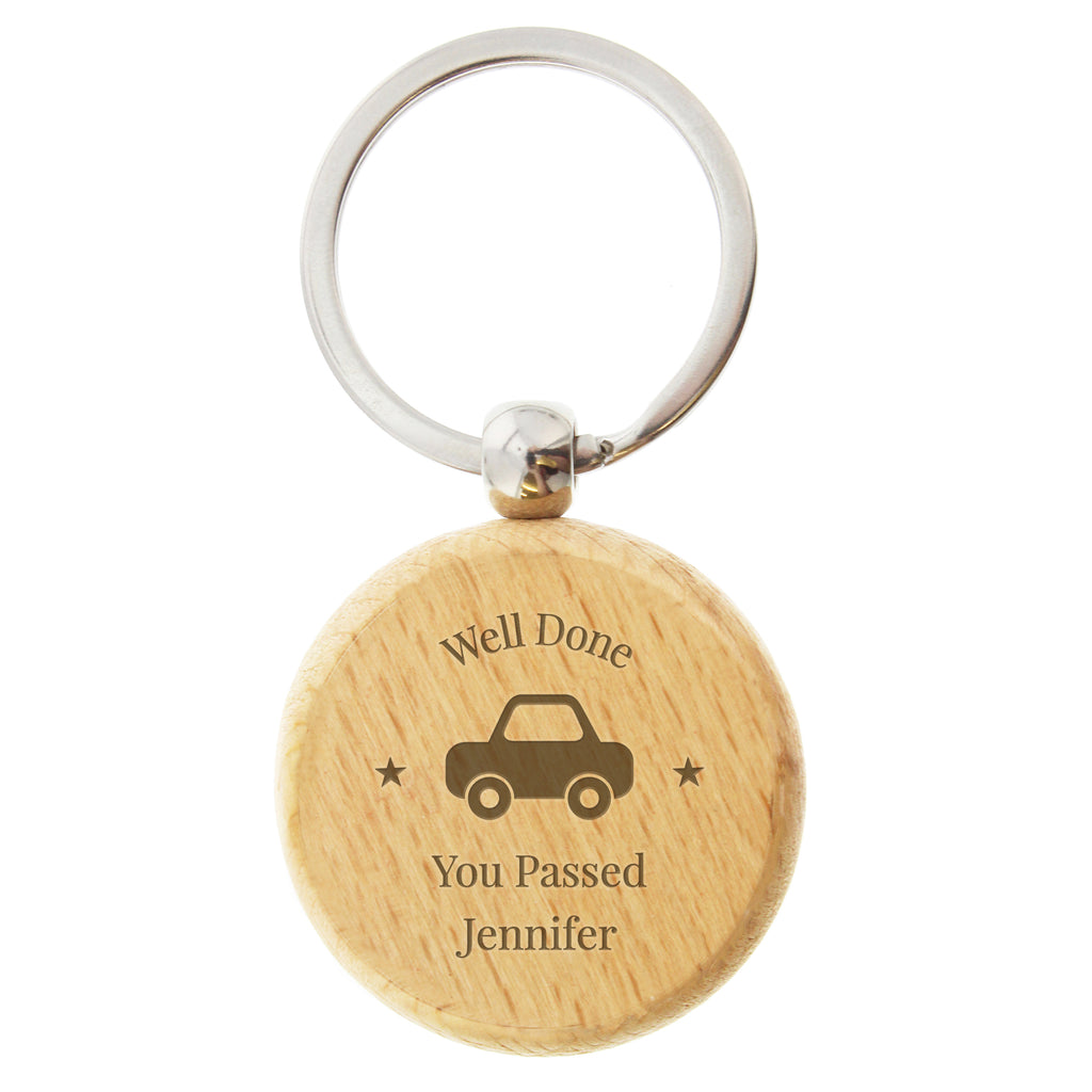 Personalised 'Car Motif' Wooden Keyring | Keyrings | Inspired Creative Gifts
