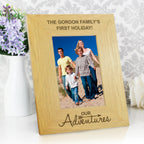 Personalised Our Adventures 6x4 Oak Finish Photo Frame | Photo Frames, Albums and Guestbooks | Wedding Gift