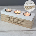 Personalised Classic Triple Tea Light Box for Christmas