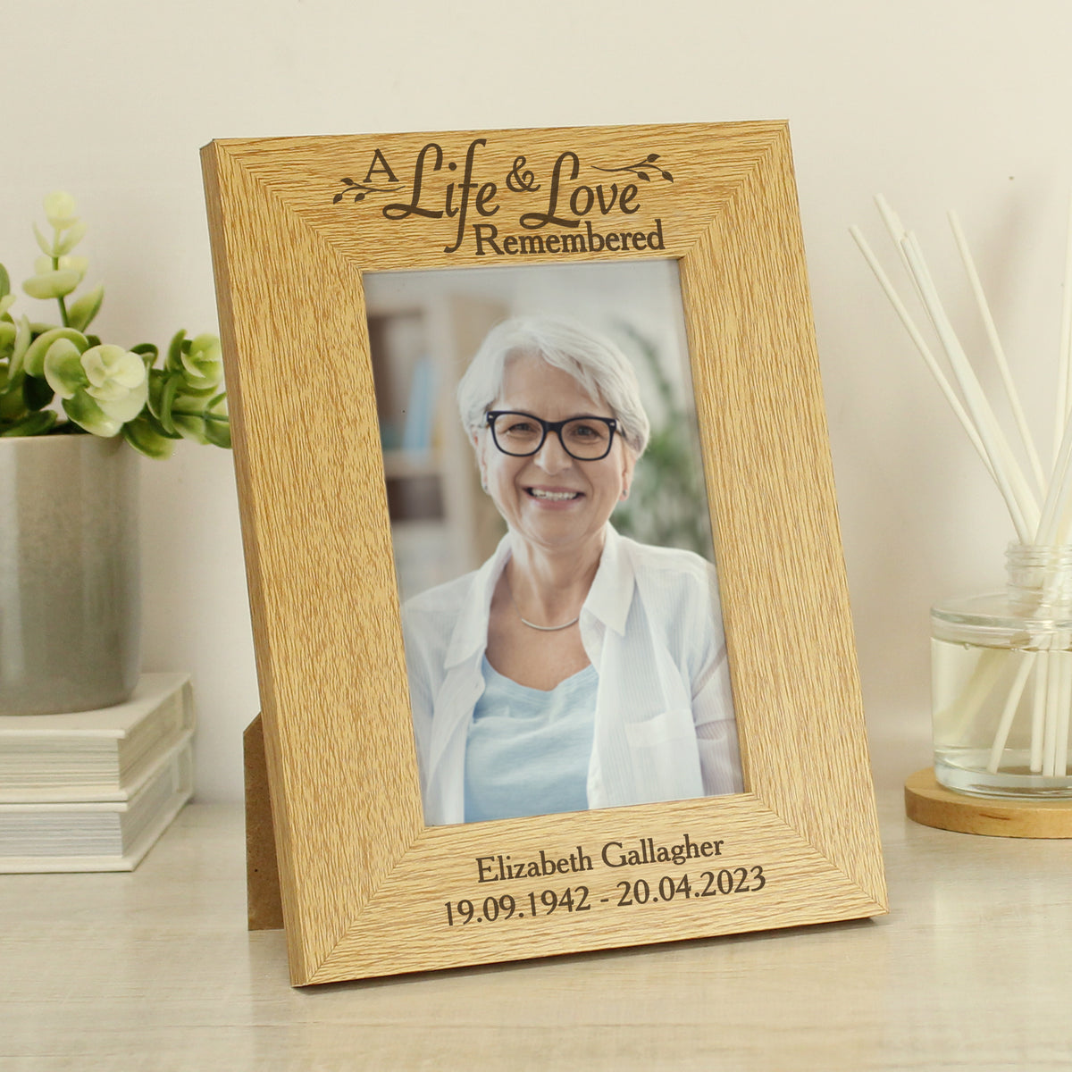 Personalised Life & Love 6x4 Oak Finish Photo Frame | Photo Frames, Albums and Guestbooks | Inspired Creative Gifts