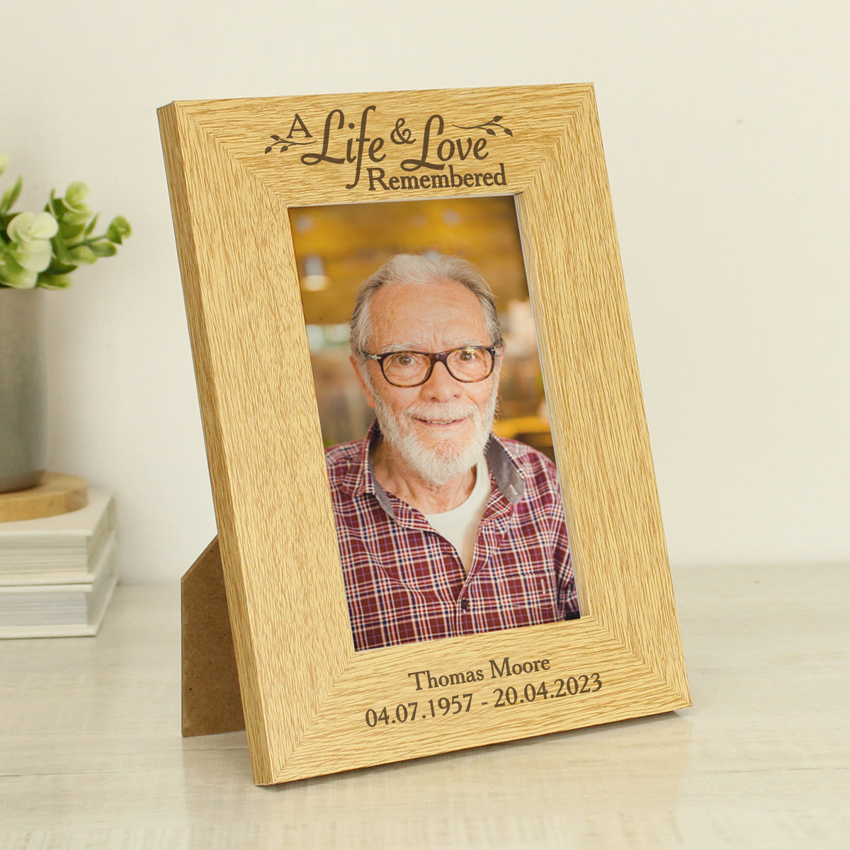 Personalised Life & Love 6x4 Oak Finish Photo Frame | Photo Frames, Albums and Guestbooks | Inspired Creative Gifts