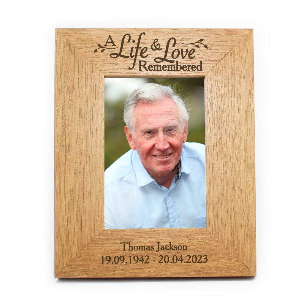 Personalised Life & Love 6x4 Oak Finish Photo Frame | Photo Frames, Albums and Guestbooks | Inspired Creative Gifts