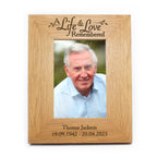 Personalised Life & Love 6x4 Oak Finish Photo Frame | Photo Frames, Albums and Guestbooks | Inspired Creative Gifts