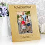 Personalised Grandchildren Are A Blessing 6x4 Oak Finish Photo Frame | Christmas Gift