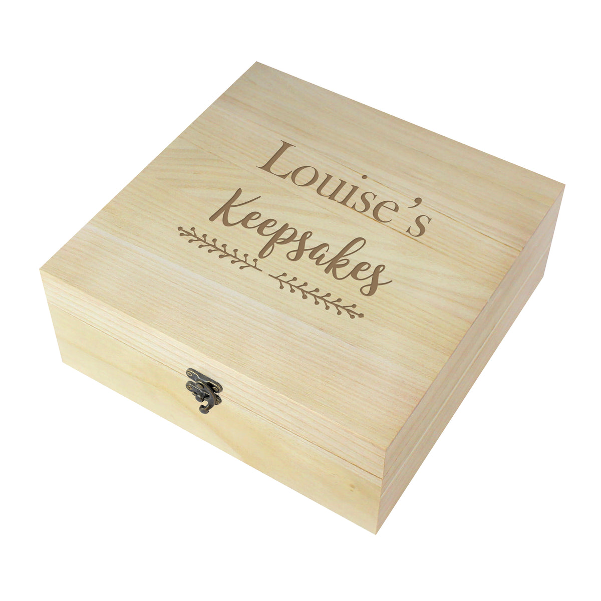 Personalised Floral Large Wooden Keepsake Box | Trinket, Jewellery & Keepsake Boxes | Christmas Gift