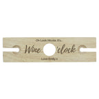 Personalised 'Wine O'clock' Wine Glass & Bottle Holder | Gift for Her