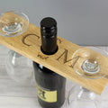 Personalised 'Initials' Wine Glass & Bottle Holder for Mother's Day