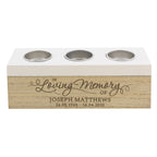 Personalised In Loving Memory Triple Tea Light Box | Memorial Gift