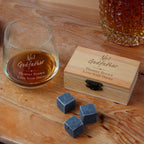 Personalised No.1 Cooling Stones & Glass Set | Wedding Gift
