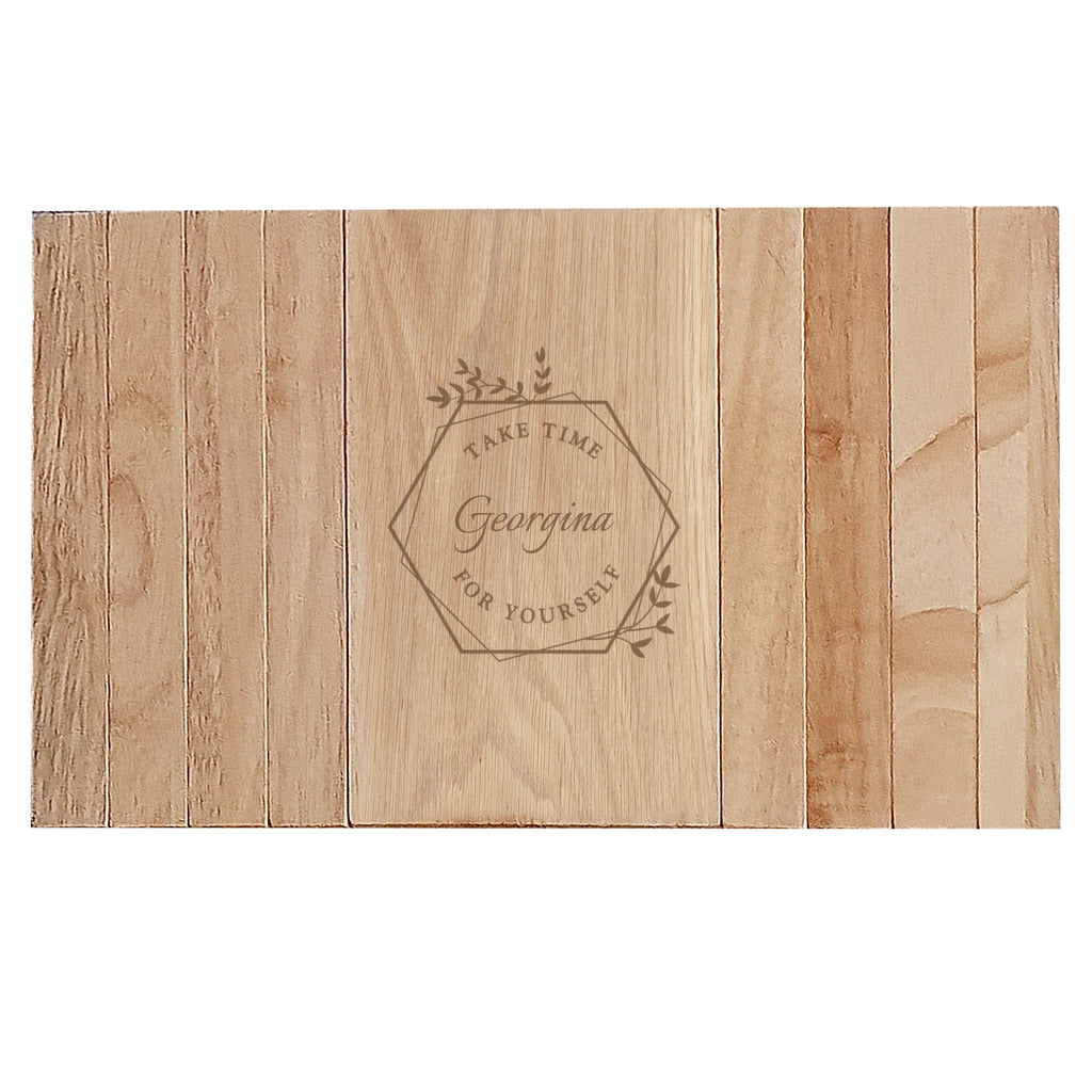 Personalised Take Time For Yourself Wooden Sofa Tray | Christmas Gift