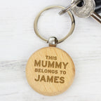 Personalised This...Belongs To Wooden Keyring | Keyrings | Inspired Creative Gifts