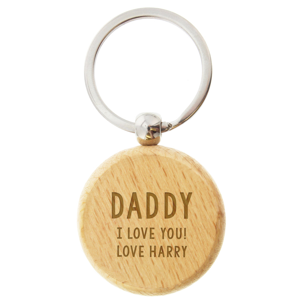 Personalised Free Text Wooden Keyring | Keyrings