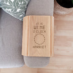 Personalised Its Wine O'Clock Wooden Sofa Tray | Christmas Gift