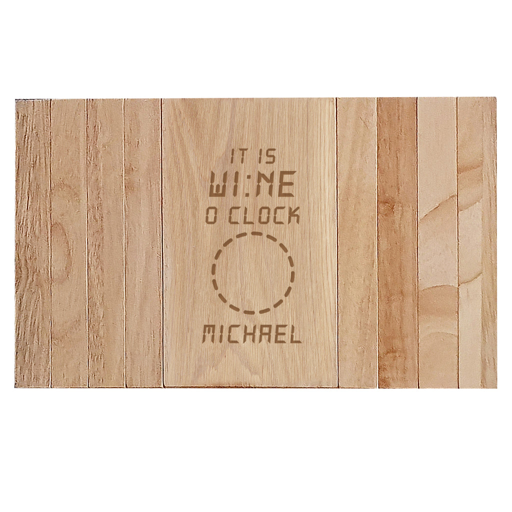 Personalised Its Wine O'Clock Wooden Sofa Tray | Christmas Gift
