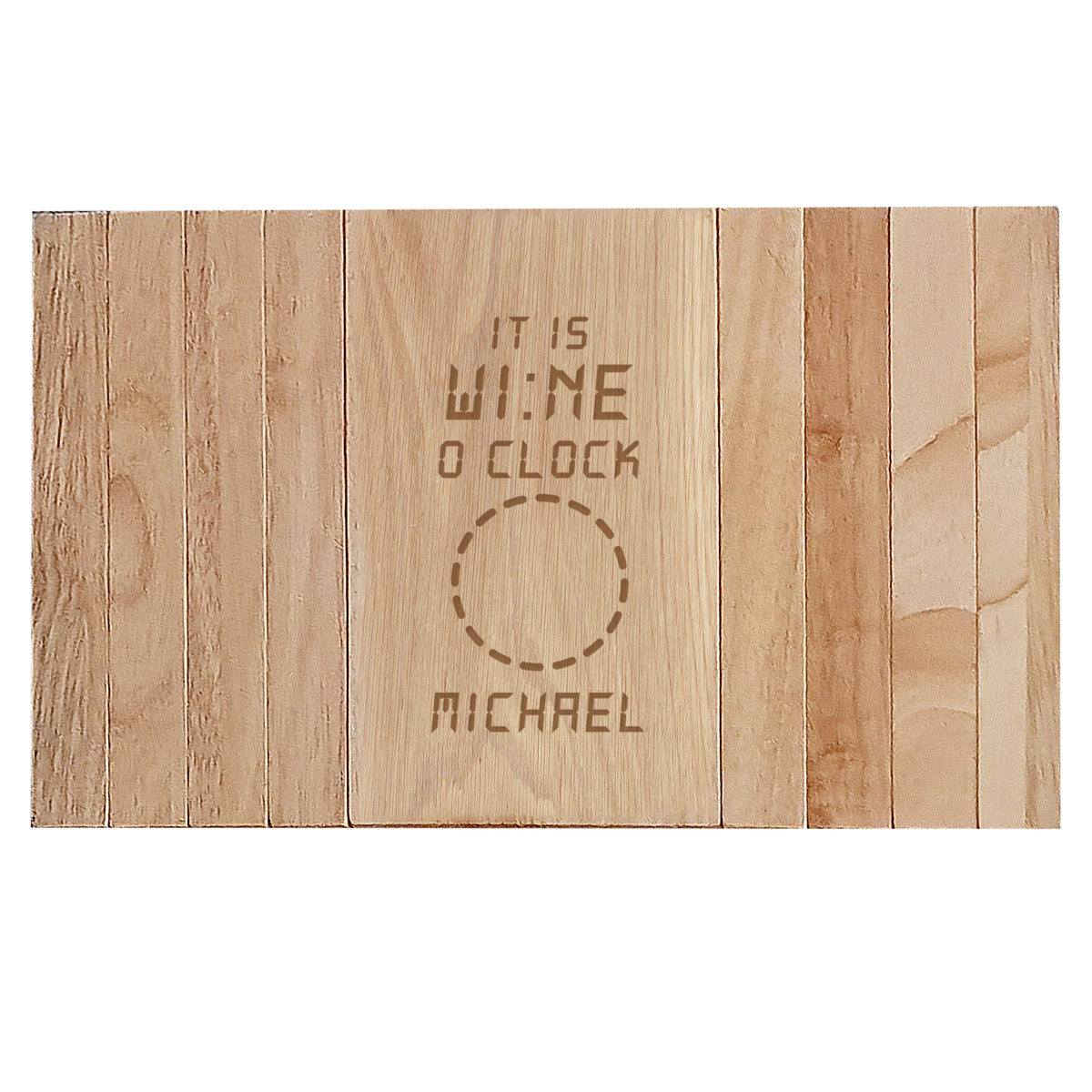 Personalised Its Wine O'Clock Wooden Sofa Tray | Christmas Gift