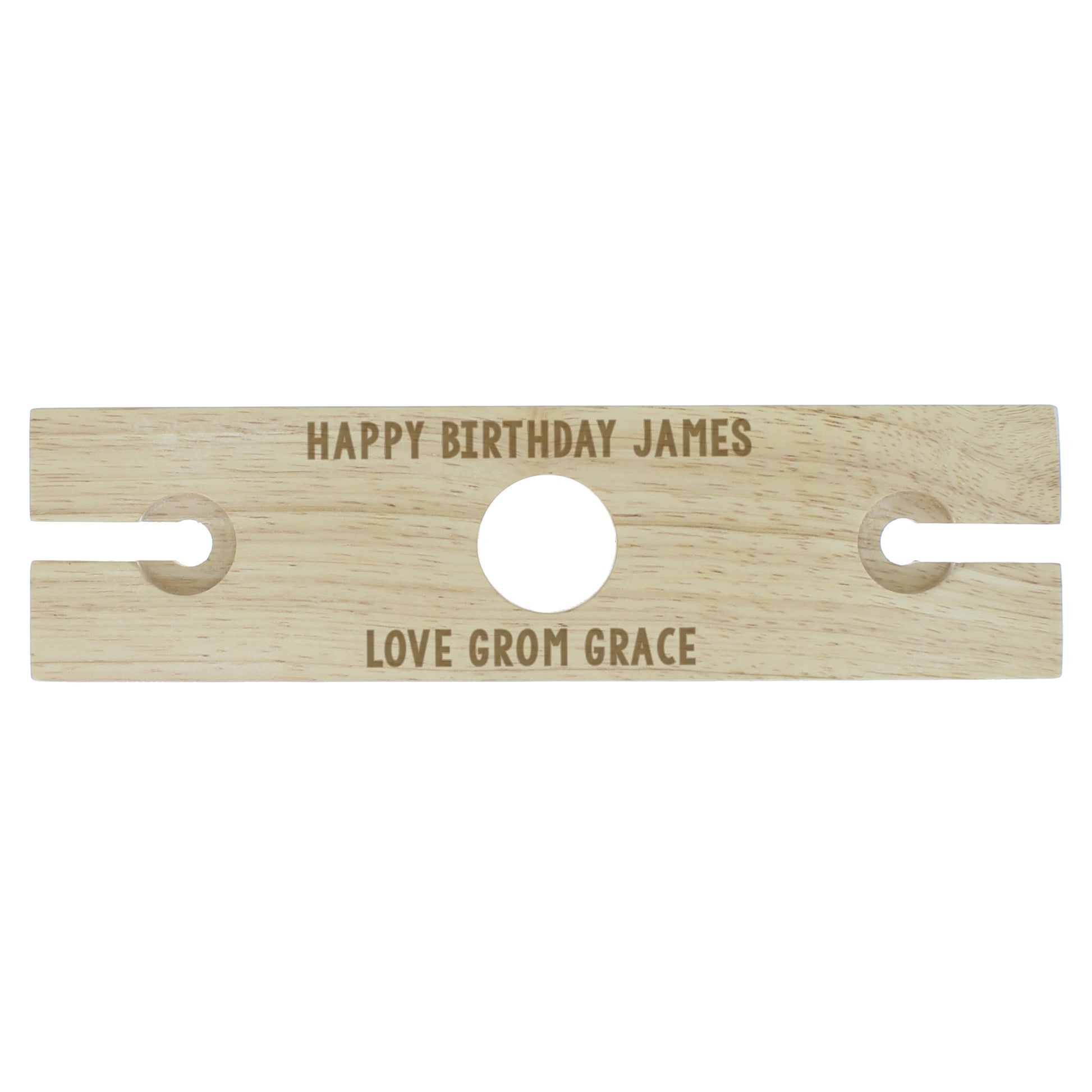 Personalised Free Text Wine Glass & Bottle Holder - Glass & Bottle Butler - Inspired Creative Gifts