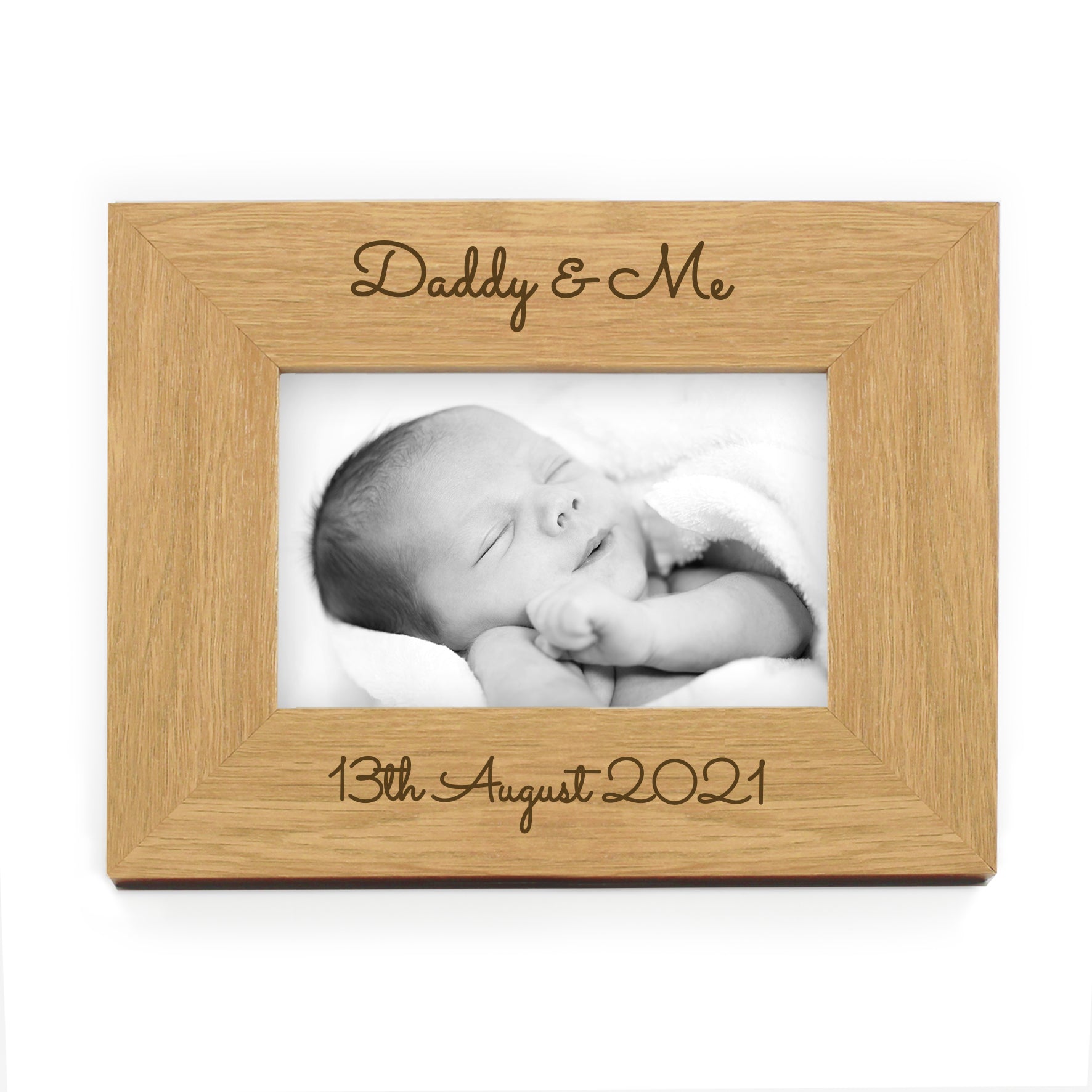 Personalised Free Text 6x4 Wooden Photo Frame - Inspired Creative Gifts