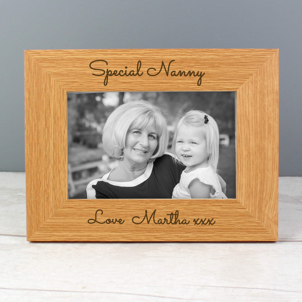 Personalised Free Text 6x4 Wooden Photo Frame - Inspired Creative Gifts