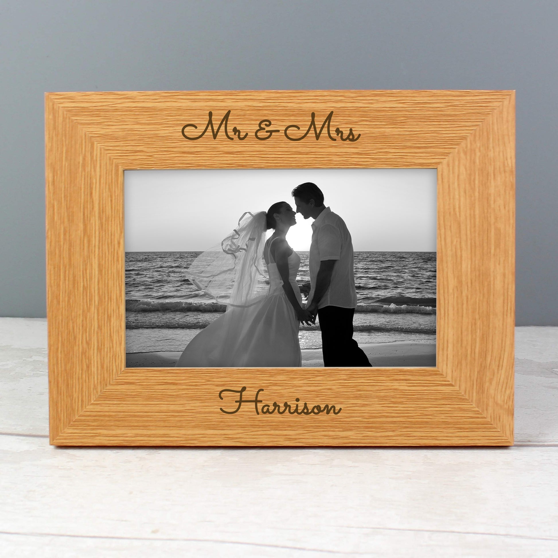 Personalised Free Text 6x4 Wooden Photo Frame - Inspired Creative Gifts