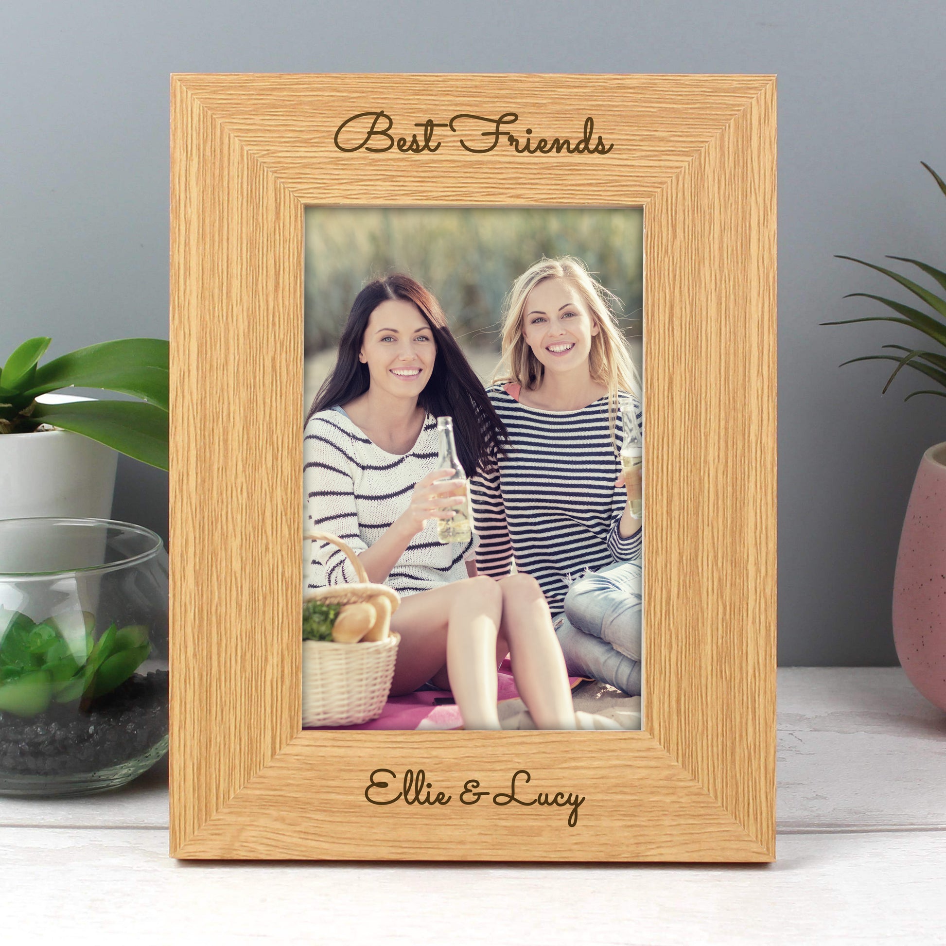 Personalised Free Text 6x4 Portrait Wooden Photo Frame - Inspired Creative Gifts