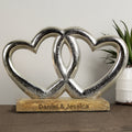 Personalised Free Text Double Heart Ornament | Ornaments