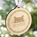 Personalised Cat Round Wooden Bauble |  | Inspired Creative Gifts