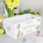 Personalised Easter Bunny Small Wooden Crate | Easter Gift