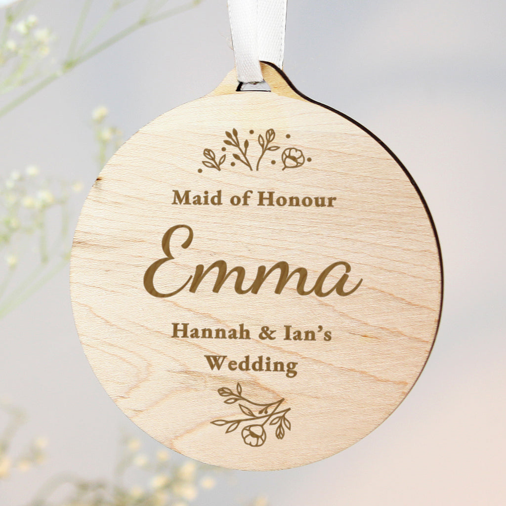 Personalised Wedding Party Wooden Tag | Hanging Decorations & Signs