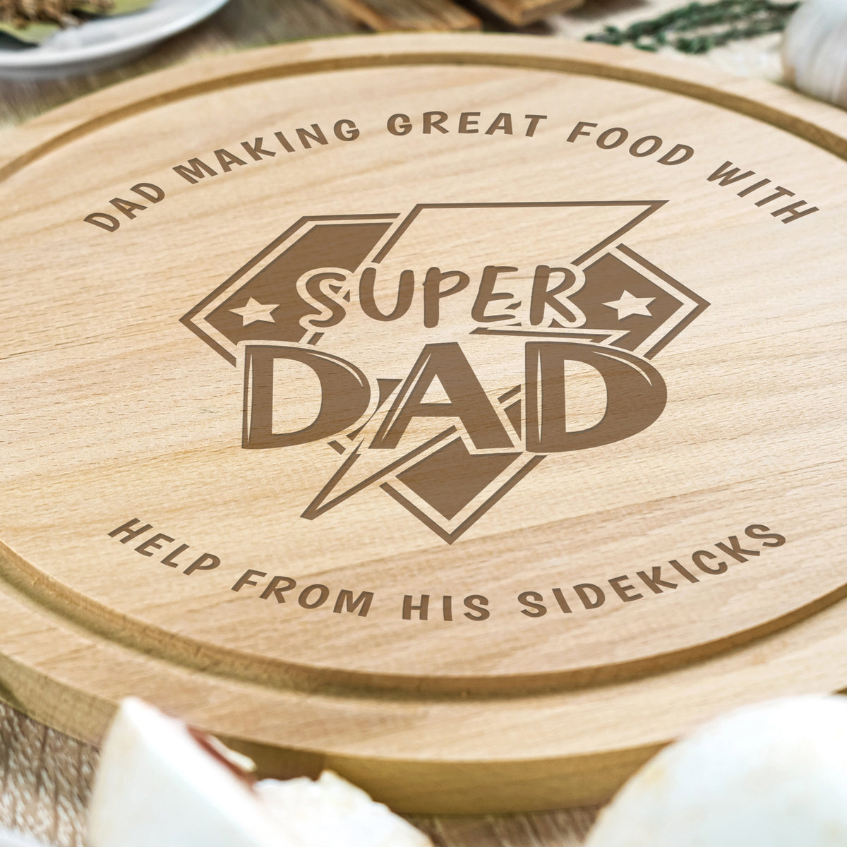 Personalised Super Dad Chopping Board | Father's Day Gift