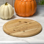 Personalised Autumn Wooden Chopping Board for Halloween