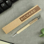 Personalised Name Only Wooden Pen and Box | Gift for Him