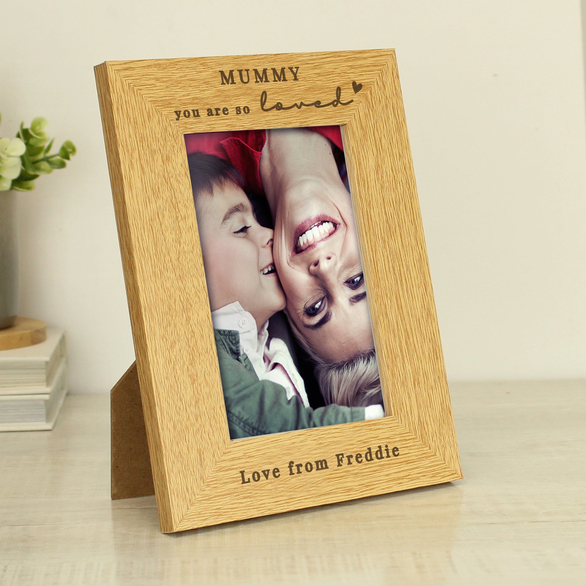 Personalised You Are So Loved 6x4 Oak Finish Photo Frame - Picture Frame - Inspired Creative Gifts