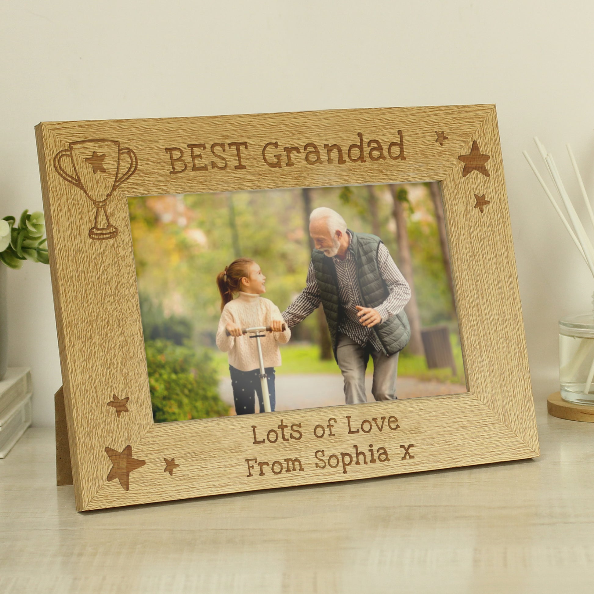 Personalised Simply The Best 6x4 Landscape Wooden Photo Frame - Picture Frame - Inspired Creative Gifts
