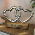 Personalised Two Lines Double Heart Ornament | Ornaments