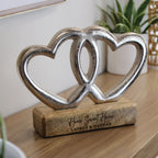 Personalised Two Lines Double Heart Ornament | Ornaments