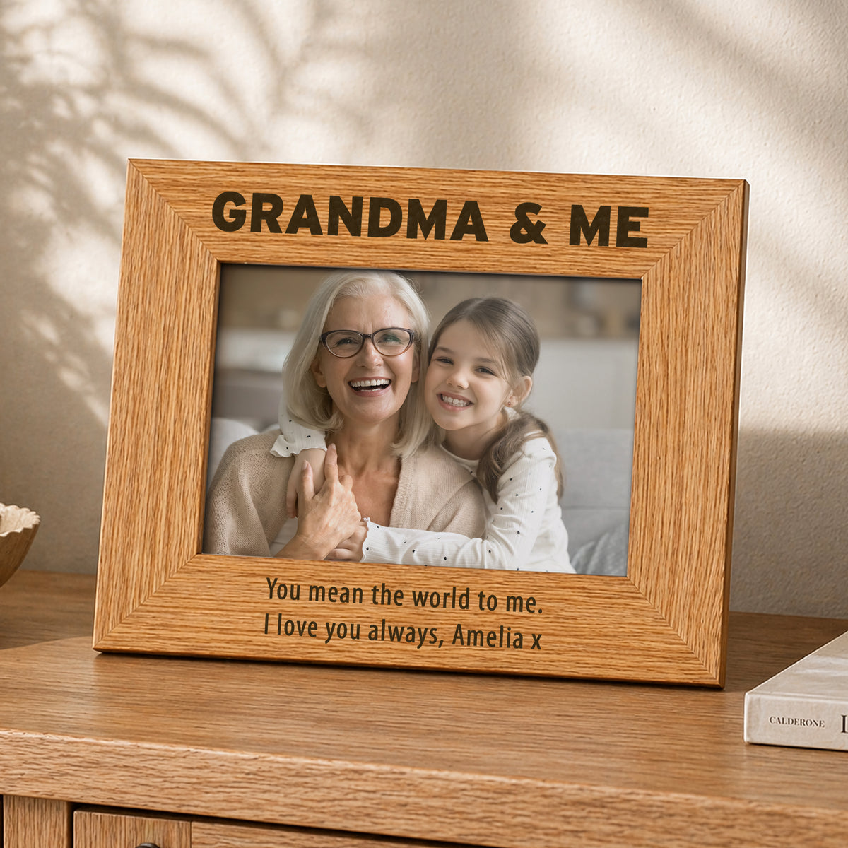 Personalised Bold Text 4x6 Wooden Photo Frame | Photo Frames, Albums and Guestbooks | Inspired Creative Gifts