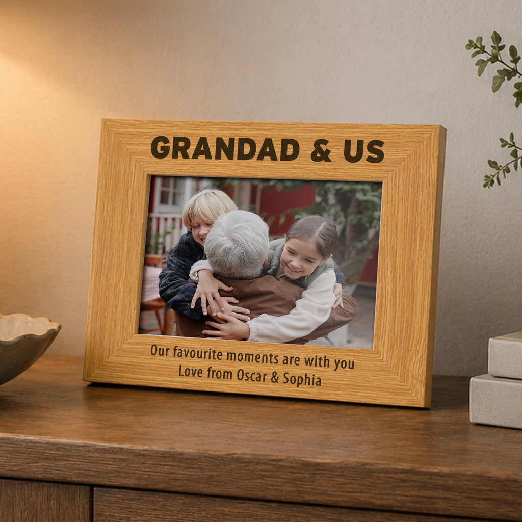 Personalised Bold Text 4x6 Wooden Photo Frame | Photo Frames, Albums and Guestbooks | Inspired Creative Gifts