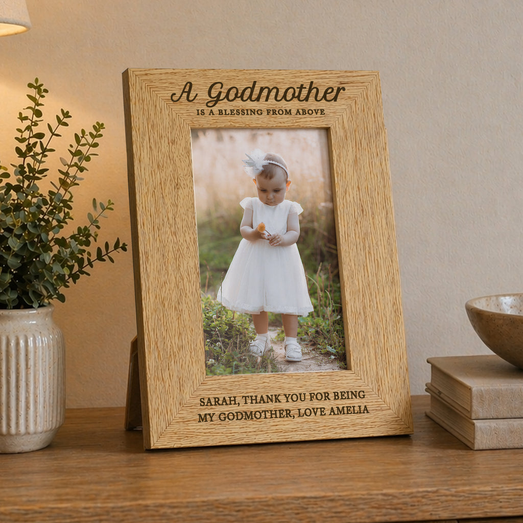Personalised Godmother 6x4 Wooden Photo Frame | Photo Frames, Albums and Guestbooks | Inspired Creative Gifts