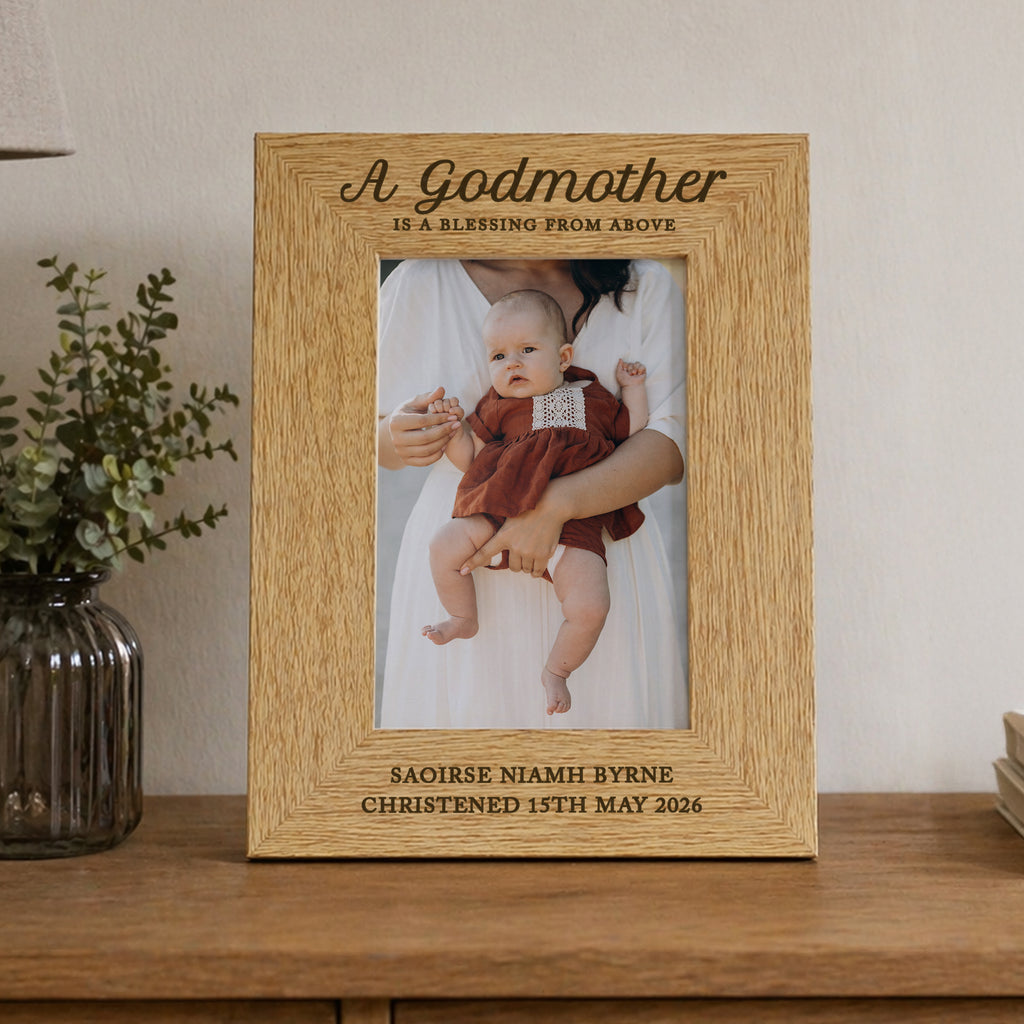 Personalised Godmother 6x4 Wooden Photo Frame | Photo Frames, Albums and Guestbooks | Inspired Creative Gifts