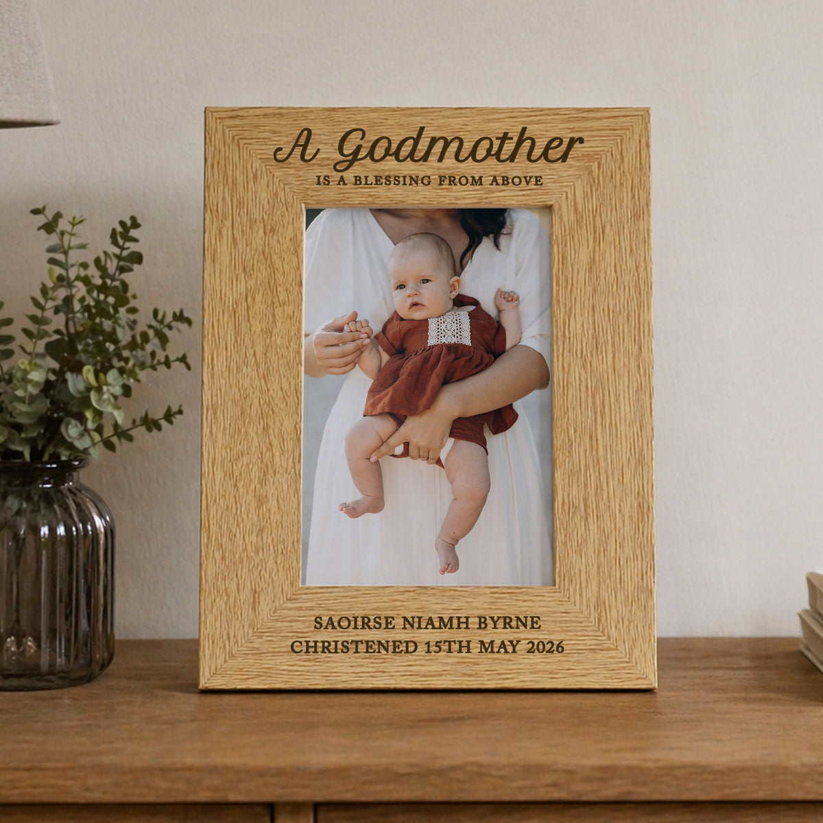Personalised Godmother 6x4 Wooden Photo Frame | Photo Frames, Albums and Guestbooks | Inspired Creative Gifts