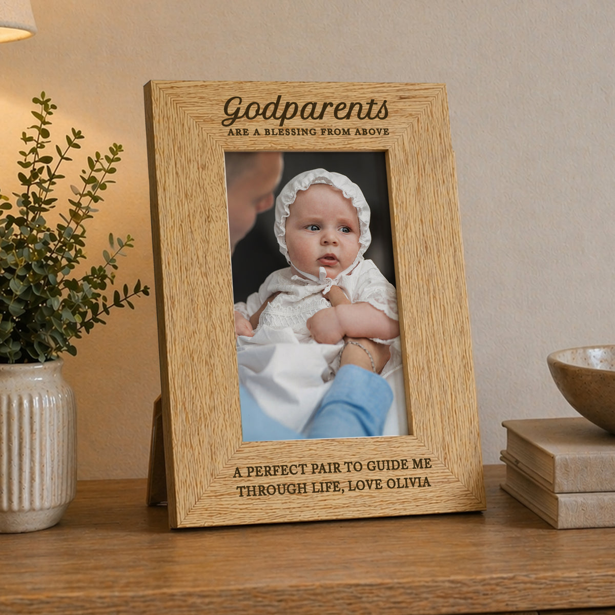 Personalised Godparents 6x4 Wooden Photo Frame | Photo Frames, Albums and Guestbooks | Inspired Creative Gifts